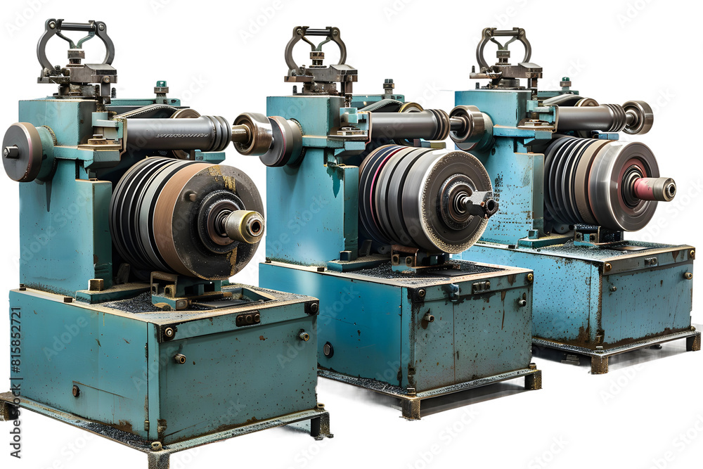 Roll Grinders Machines isolated on transparent background