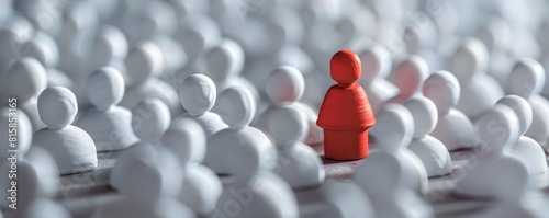 The Crimson Silhouette Embracing Individuality Amidst Conformity