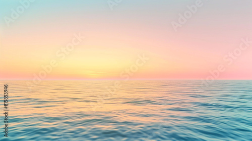 A serene gradient of pastel colors blending seamlessly into each other  reminiscent of a tranquil sunset over a calm ocean.