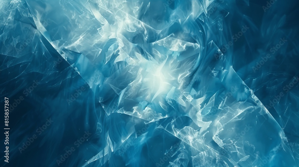 Fototapeta premium Blue Background With Ice and Water