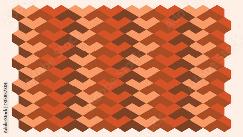 Wallpaper Mural Dynamic brown zigzag pattern, perfect for lively backgrounds and abstract designs. Torontodigital.ca