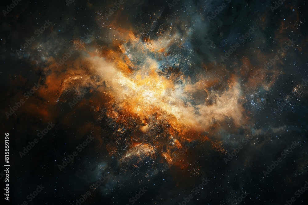 Fototapeta premium Distant nebula in far away galaxy