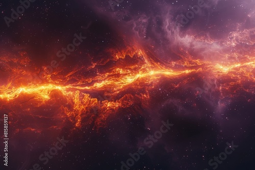 Distant nebula in far away galaxy photo