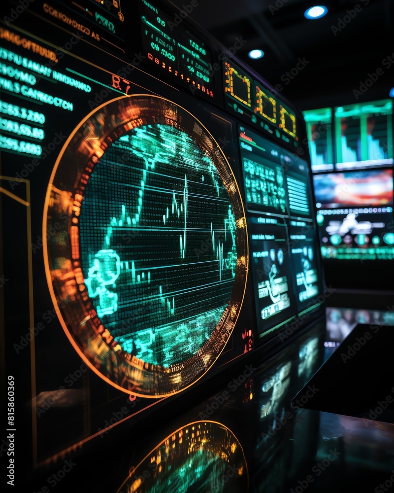 Futuristic spaceship control room Futuristic spaceship control room