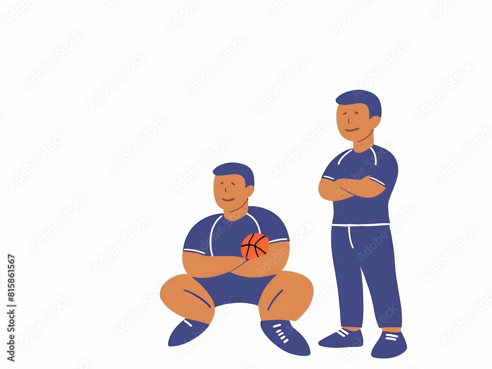 Illustration of men standing on white background Illustration of men standing on white background