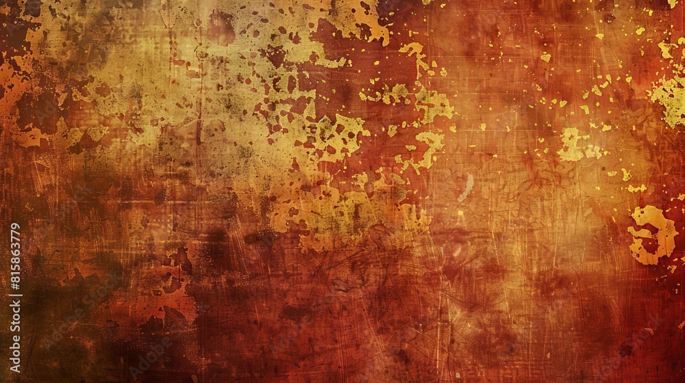 Fototapeta premium Grungy Background With Red and Yellow Paint