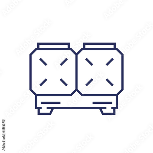 chiller icon in line style, vector