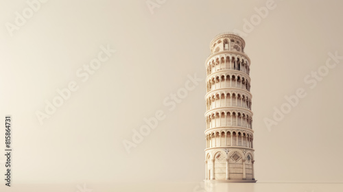 the leaning tower of pisa, a freestanding bell tower known for its unintended tilt