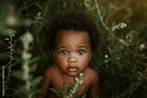 Wallpaper Mural Adorable Afro baby. Portrait family kid. Generate Ai Torontodigital.ca