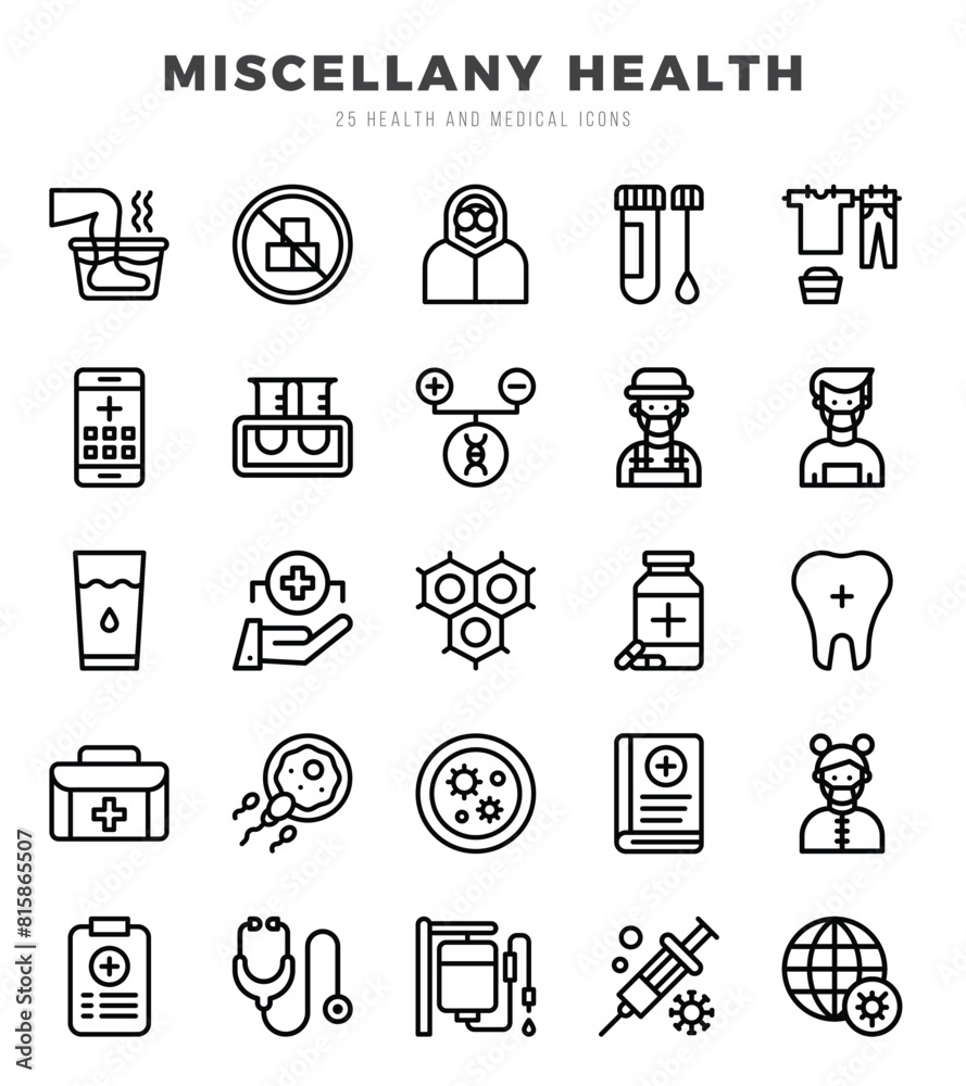 MISCELLANY HEALTH. Lineal icons Pack. vector illustration. MISCELLANY HEALTH. Lineal icons Pack. vector illustration.