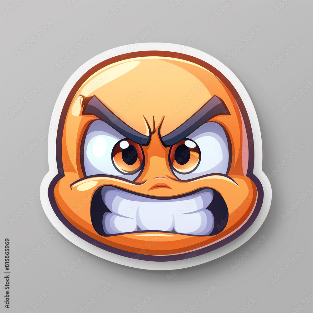 Angry Face Sticker Angry Face Sticker
