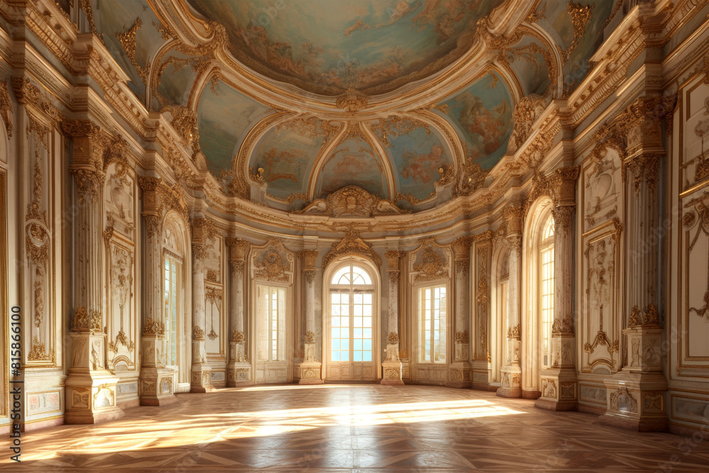 beautiful palace interior on background beautiful palace interior on background