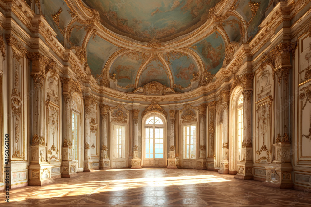 beautiful palace interior on background