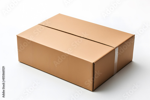 Cardboard box mock up isolated on a white background