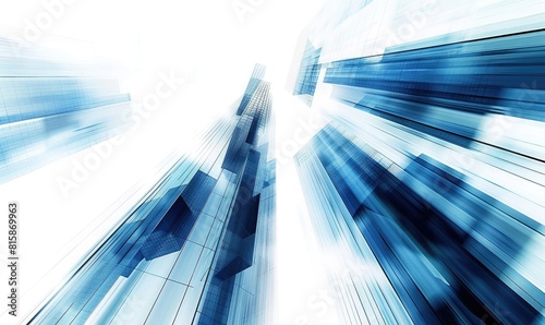 Abstract cityscape  shades of business blue