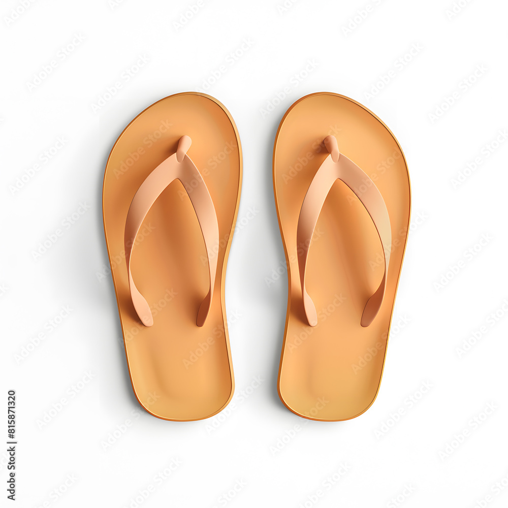 Slippers top view isolated on white background. flip-flop Slippers top view isolated on white background. flip-flop