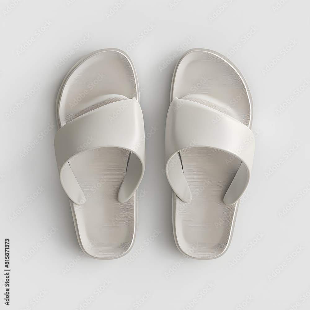 Slippers top view isolated on white background. flip-flop Slippers top view isolated on white background. flip-flop