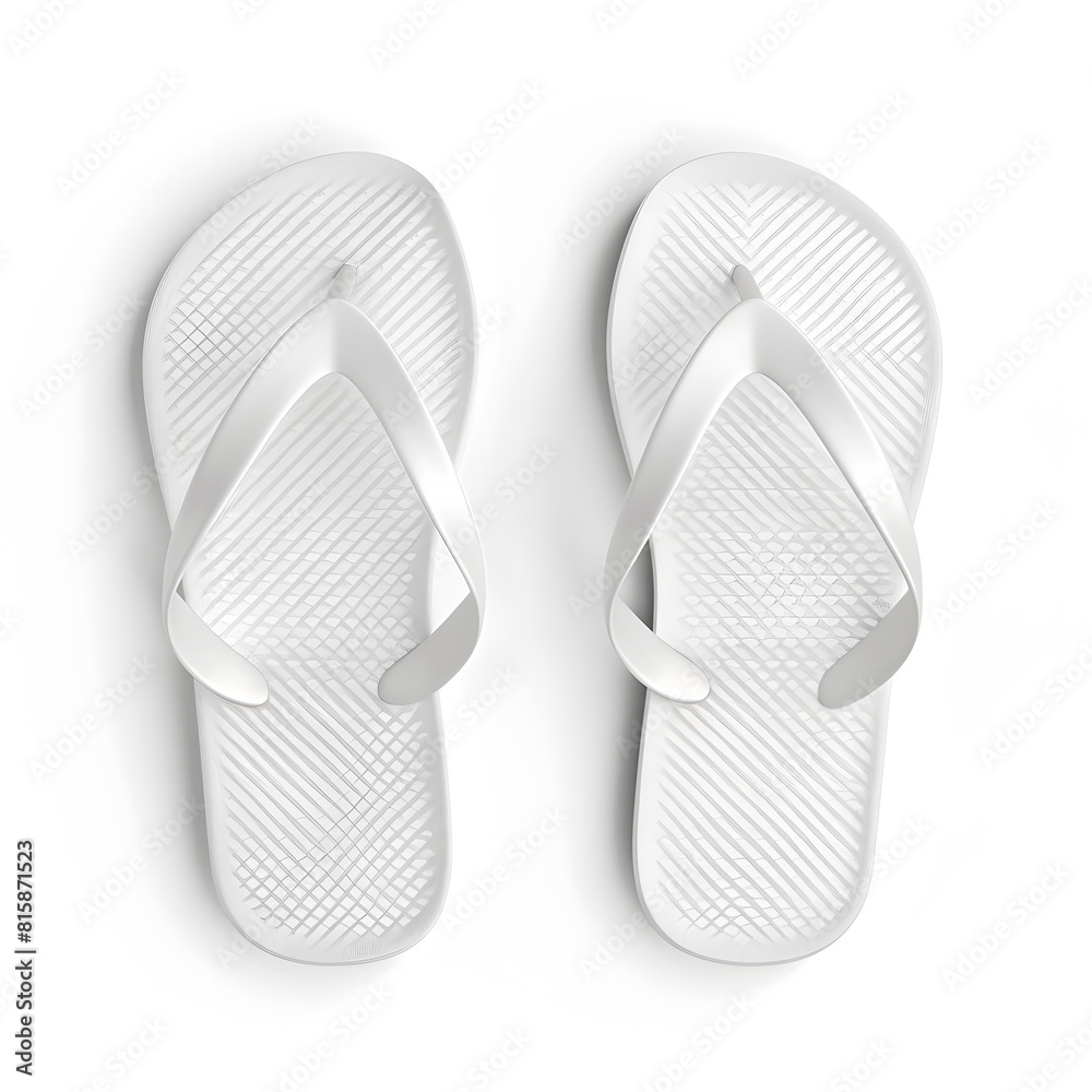 Slippers top view isolated on white background. flip-flop Slippers top view isolated on white background. flip-flop