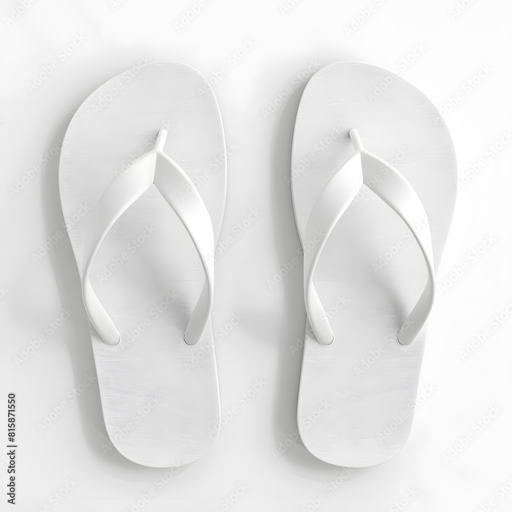 Slippers top view isolated on white background. flip-flop