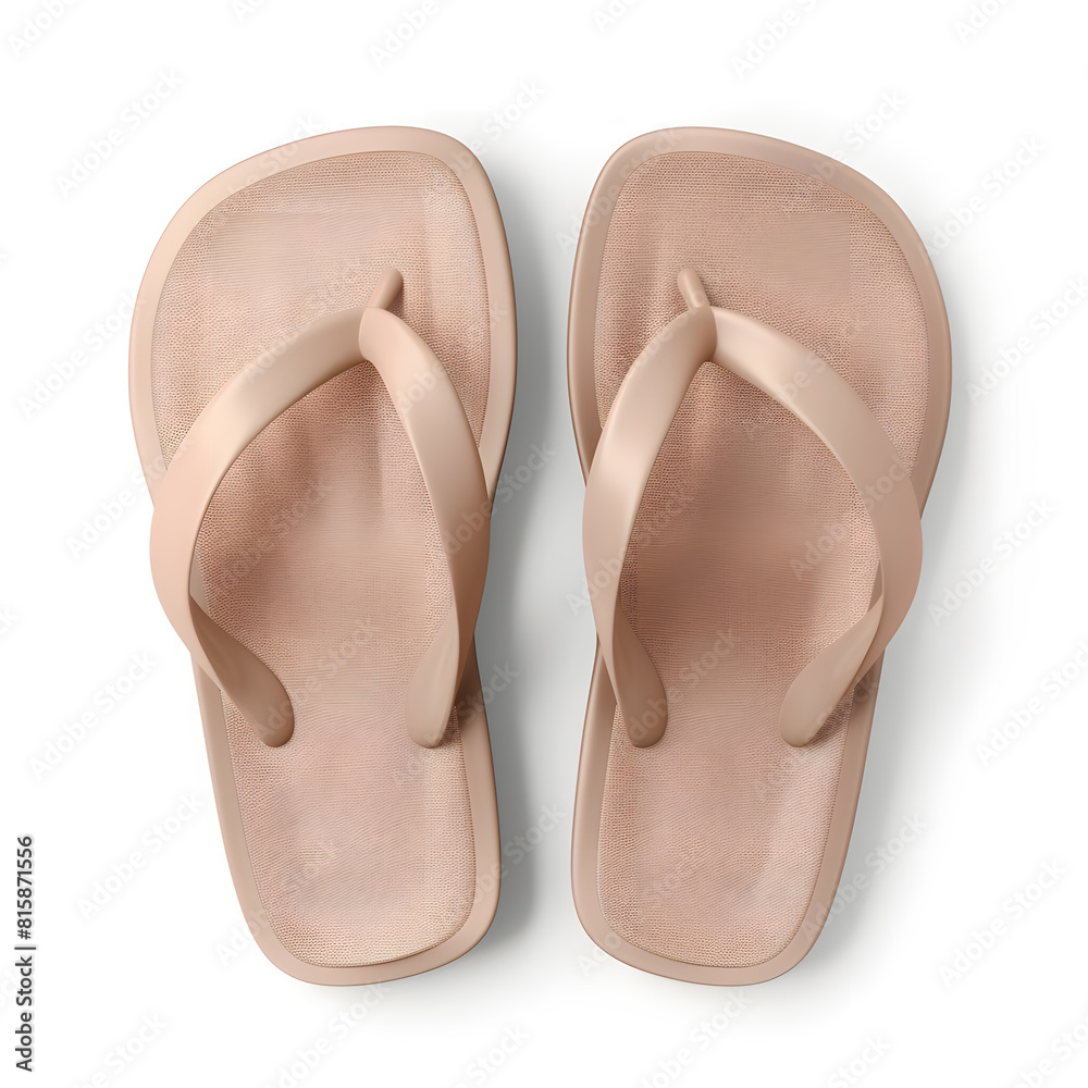 Slippers top view isolated on white background. flip-flop Slippers top view isolated on white background. flip-flop