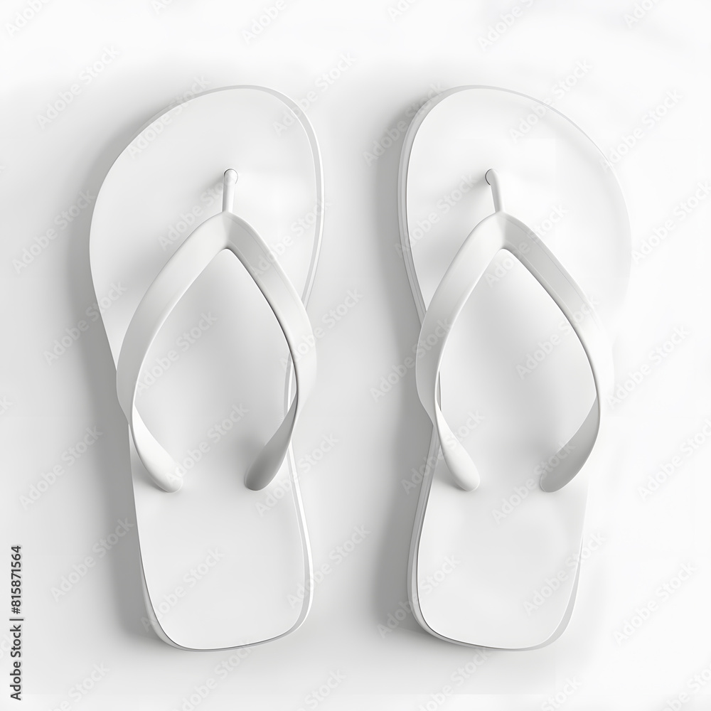 Slippers top view isolated on white background. flip-flop Slippers top view isolated on white background. flip-flop