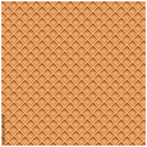 Vector realistic illustration of waffle
