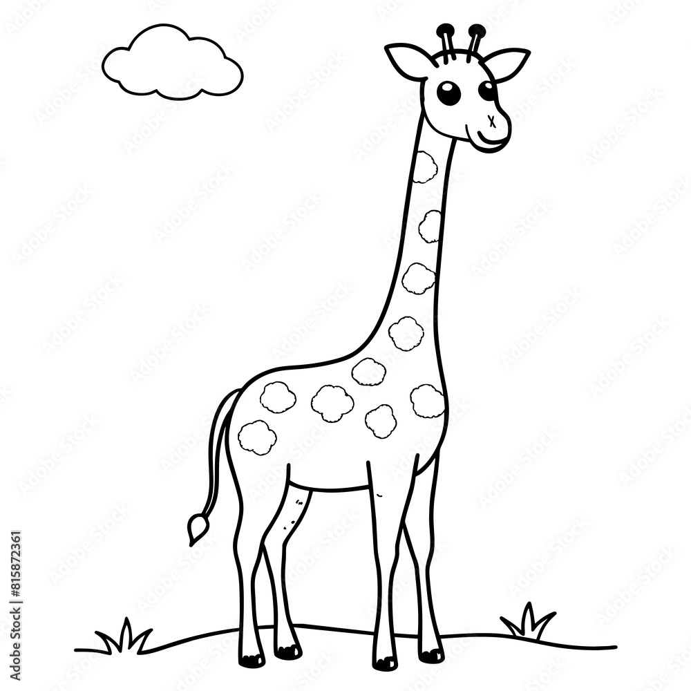 giraffe cartoon illustration giraffe cartoon illustration