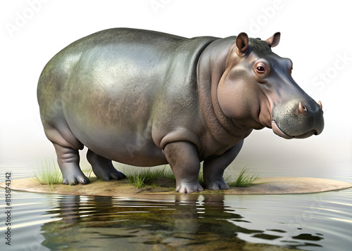 hippopotamus with water