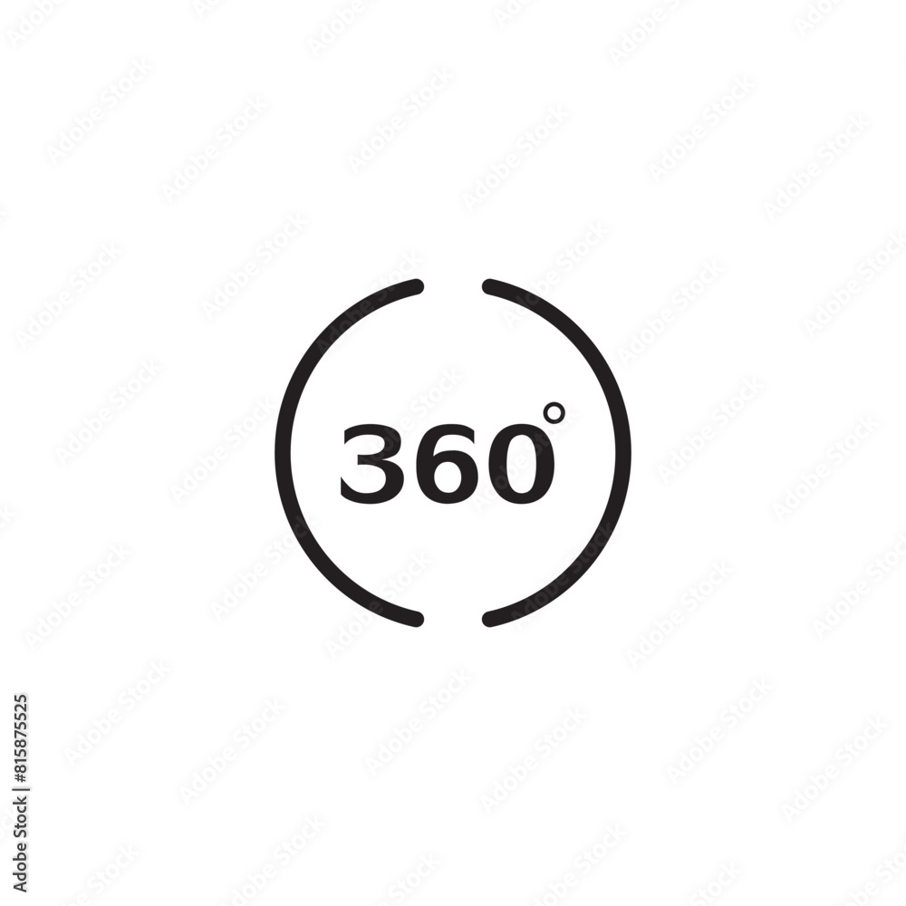 360 Degree View Related Vector Icons design template 360 Degree View Related Vector Icons design template