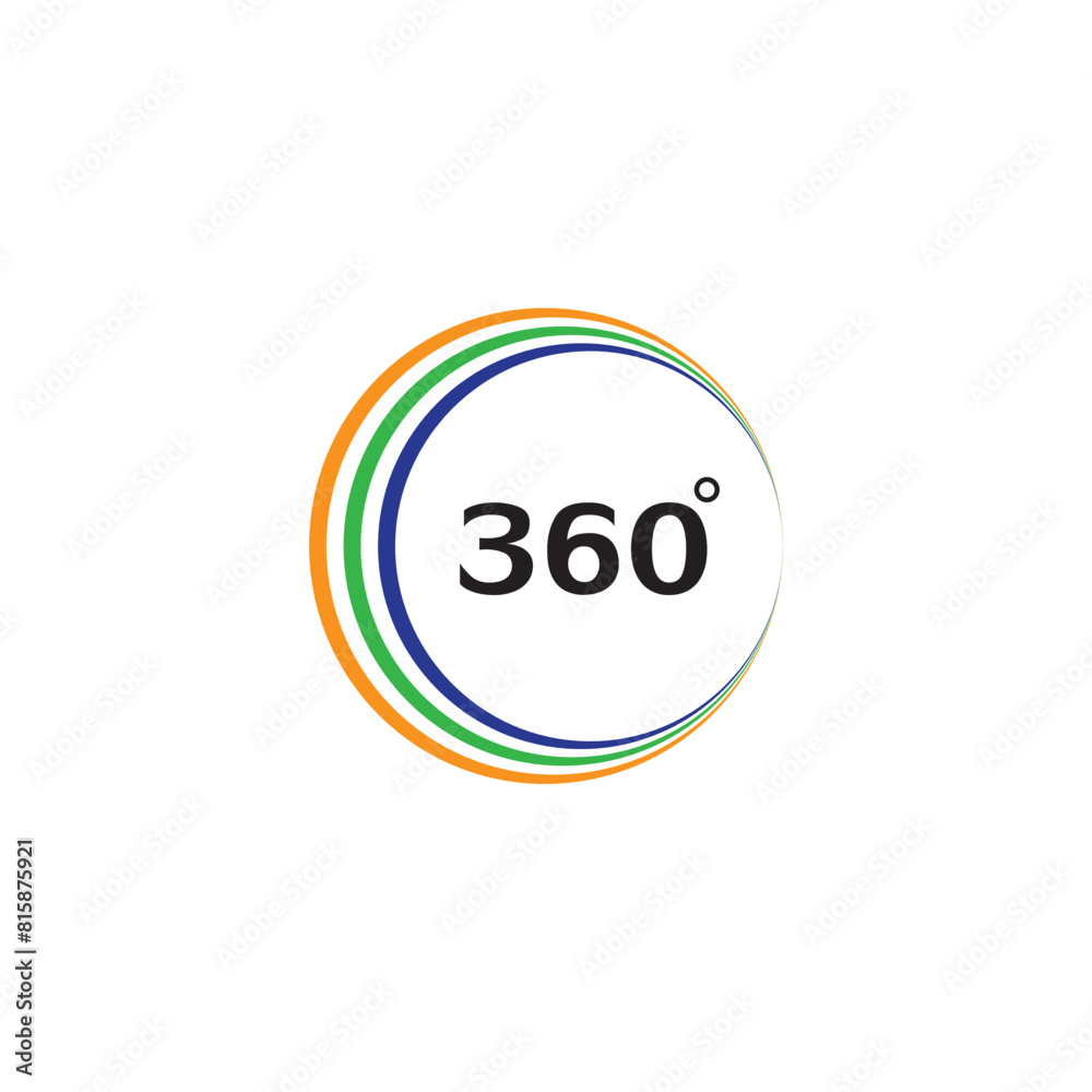 360 Degree View Related Vector Icons design template 360 Degree View Related Vector Icons design template