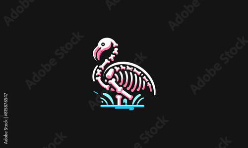 flamingo bone vector illustration artwork design