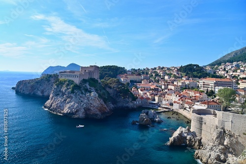 Beautiful Scenery of Dubrovnik City, the Pearl of the Adriatic Sea in Croatia