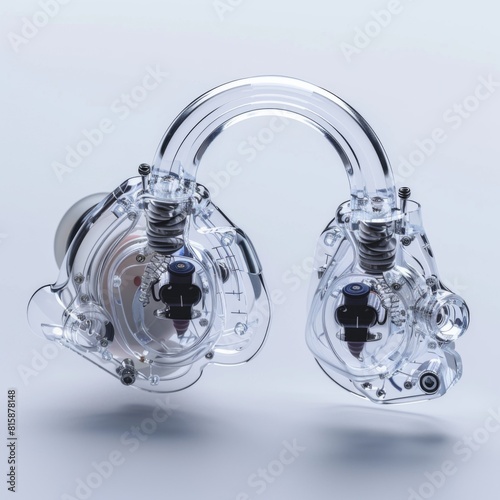 The transparent airway system is designed to resemble an ear