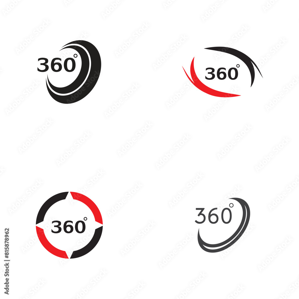360 Degree View Related Vector Icons design template 360 Degree View Related Vector Icons design template