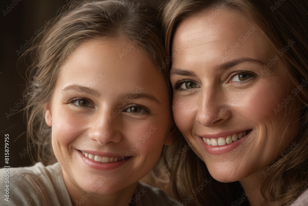 Portrait of happy mother and child, mother's day celebration Portrait of happy mother and child, mother's day celebration