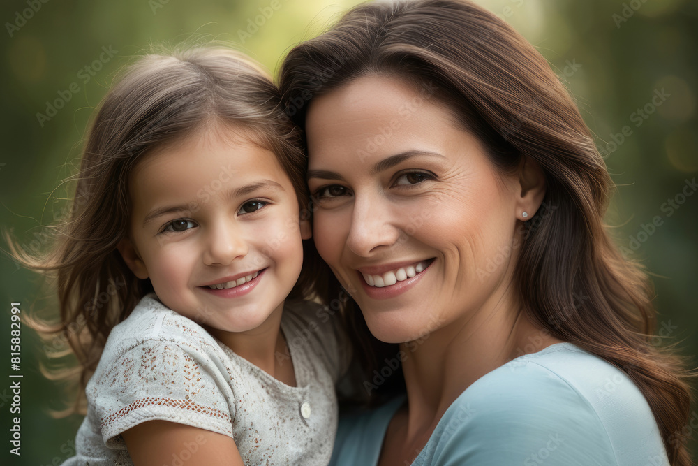 Portrait of happy mother and child, mother's day celebration Portrait of happy mother and child, mother's day celebration