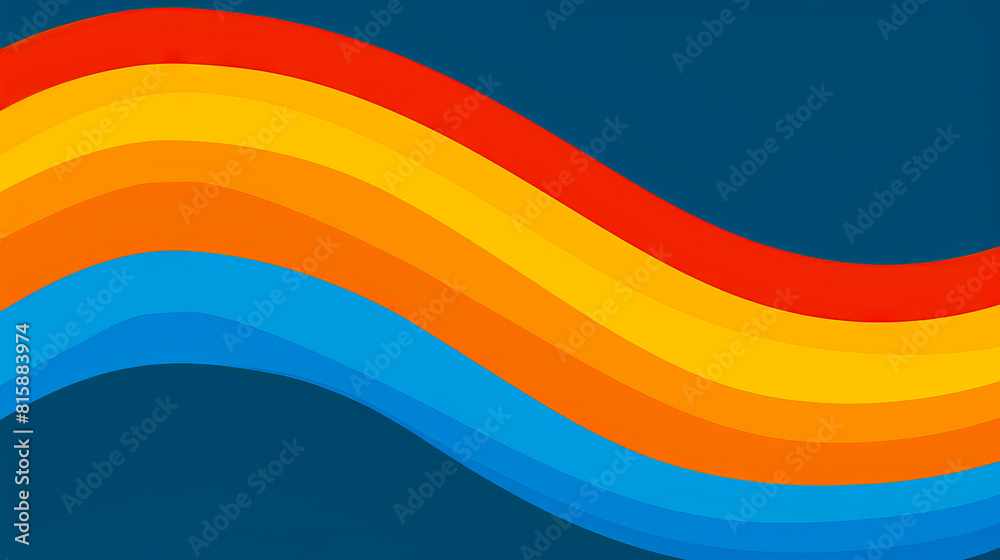 A colorful wave on a dark background. A colorful wave on a dark background.