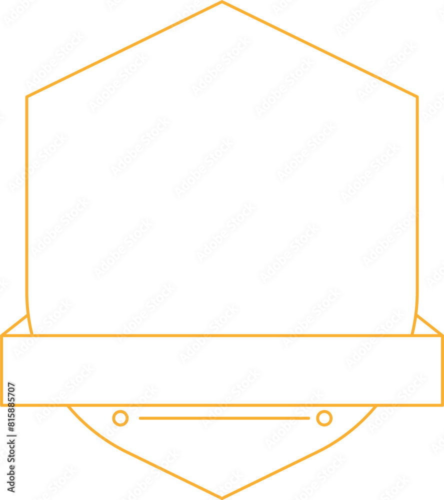 Rectangle Badge Logo Outline Design Element Vector Rectangle Badge Logo Outline Design Element Vector