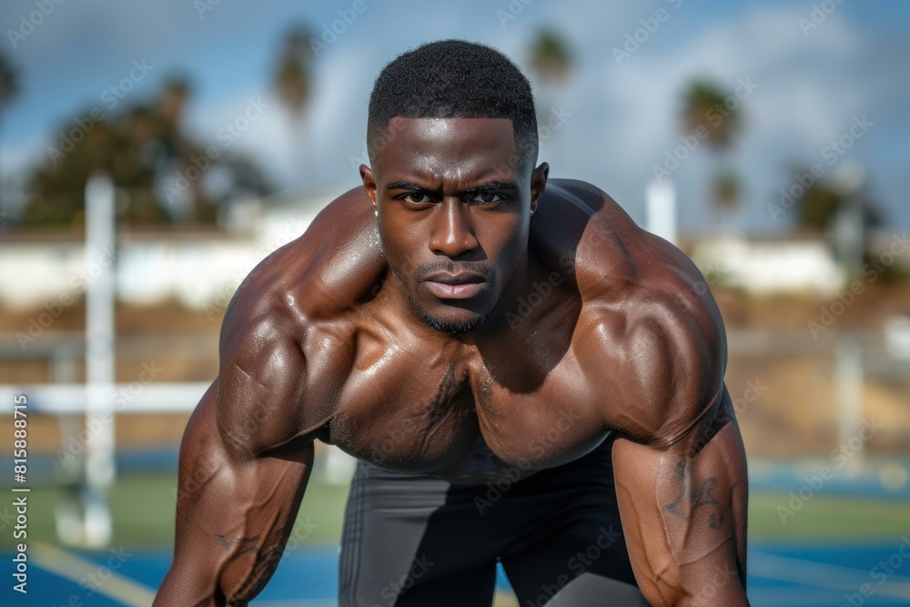 Agile African man athletic. Suit formal. Generate Ai Agile African man athletic. Suit formal. Generate Ai