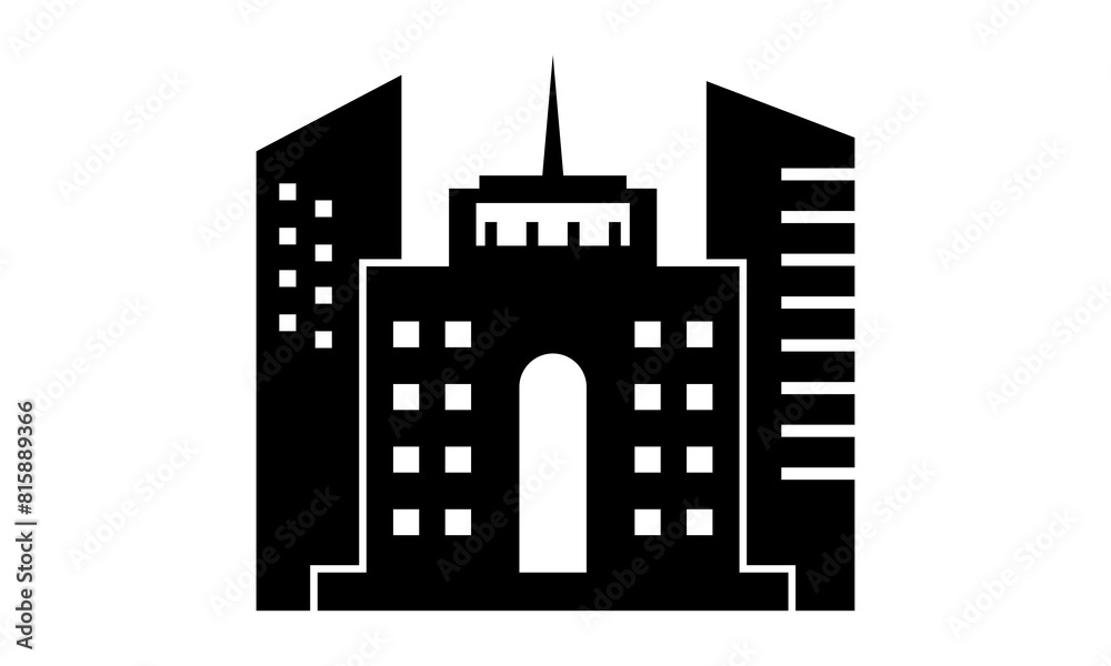 skyscraper building vector logo