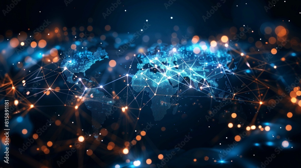 Fototapeta premium Background digital network in the world