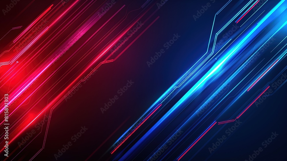 Futuristic neon lights on dark grunge background - vibrant blue and pink glowing lines creating an abstract and modern visual experience