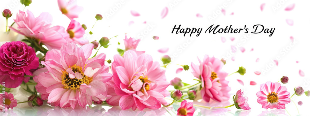 Write text Happy mother day floral design art illustration Write text Happy mother day floral design art illustration