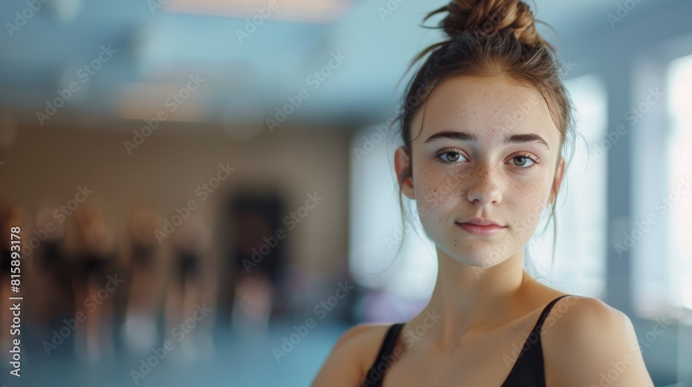 A young woman practice ballet dance A young woman practice ballet dance