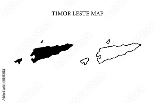 Timor Leste region map photo