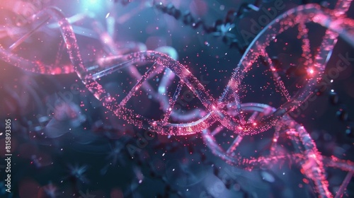 DNA and molecular structures visualized through scientific research