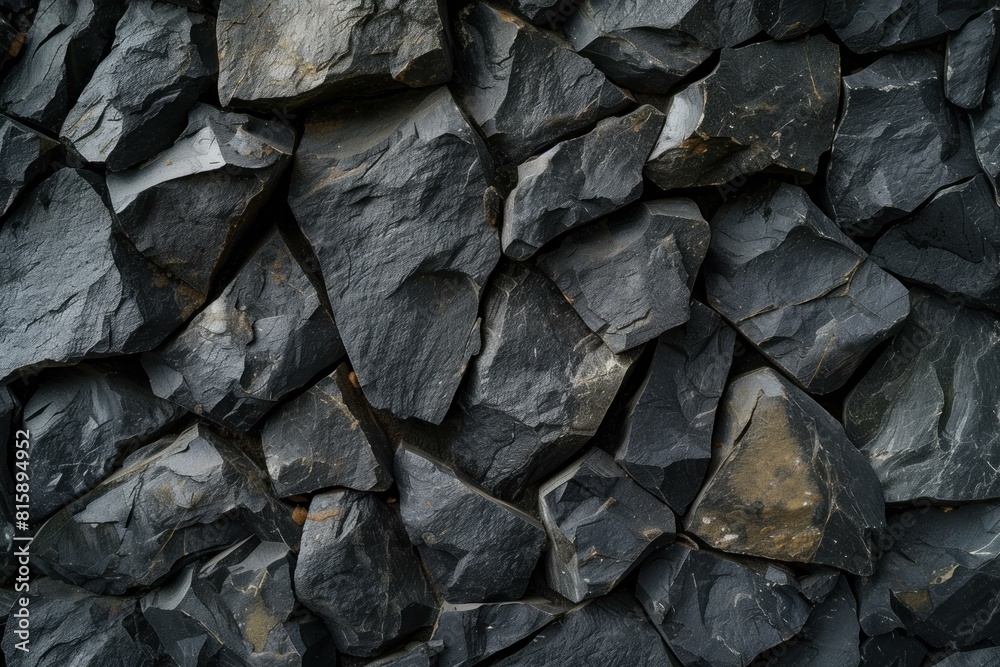 Textured Black round stone background. Natural decoration. Generate Ai Textured Black round stone background. Natural decoration. Generate Ai