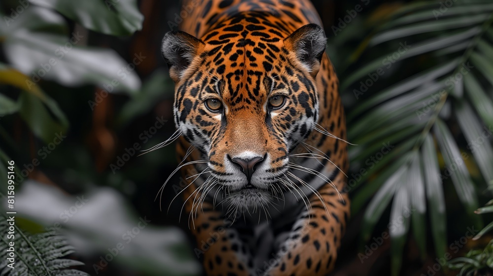 Leopard Mouth With Black Background created by ai Leopard Mouth With Black Background created by ai