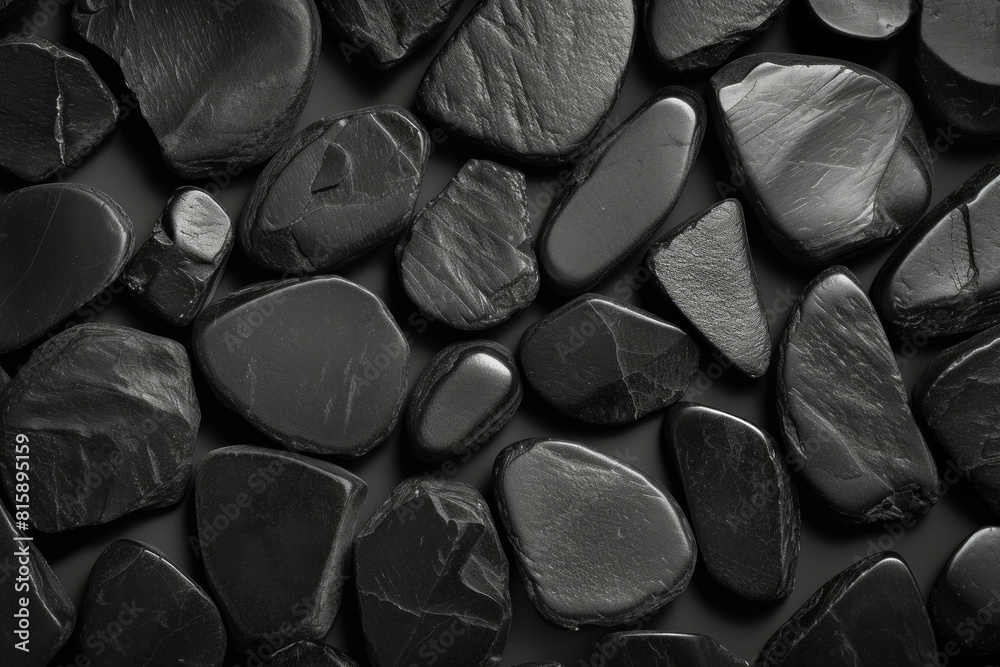 Mysterious Black stones background. Wall rock. Generate Ai Mysterious Black stones background. Wall rock. Generate Ai