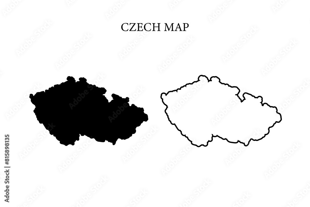 Obraz premium Czech region map